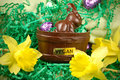 A dark chocolate edible basket is filled with a chocolate bunny and chocolate eggs. So cute!! All dairy free!
This product is only available between February 5 and April 07.
