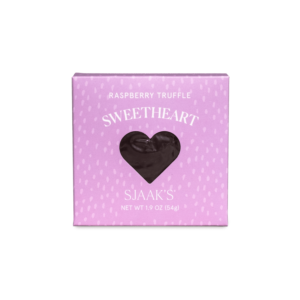 Front view of the Raspberry Truffle Sweetheart box