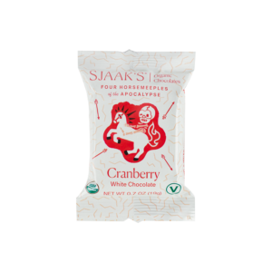 Individually wrapped cranberry white chocolate horsemeeple
